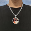 45mm Hip Hop Iced Out DIY Photo CZ Pendant Custom Picture Pendant Necklace Personalized Women Men Rapper Jewelry For Him Her
