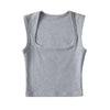 Deep Square Collar Vests 2025 Summer New Fashion Sexy Women's Crop Tops Sling Vest Camis