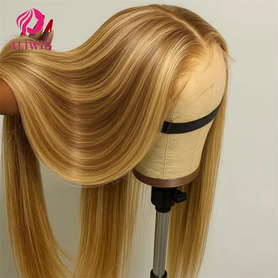 Highlight Ombre Bone Straight 13x6 Lace Frontal Wig Human Hair 13x4 Honey Blonde Lace Front Wig 4x4 Colored Human Hair Wigs Sale