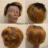 Kurze Bob Perücke Pixie Cut Perücke Glatte Echthaarperücken 13x4 Transparente Lace Front Perücke Für Frauen Highlight Glatte Pixie Cut Perücke