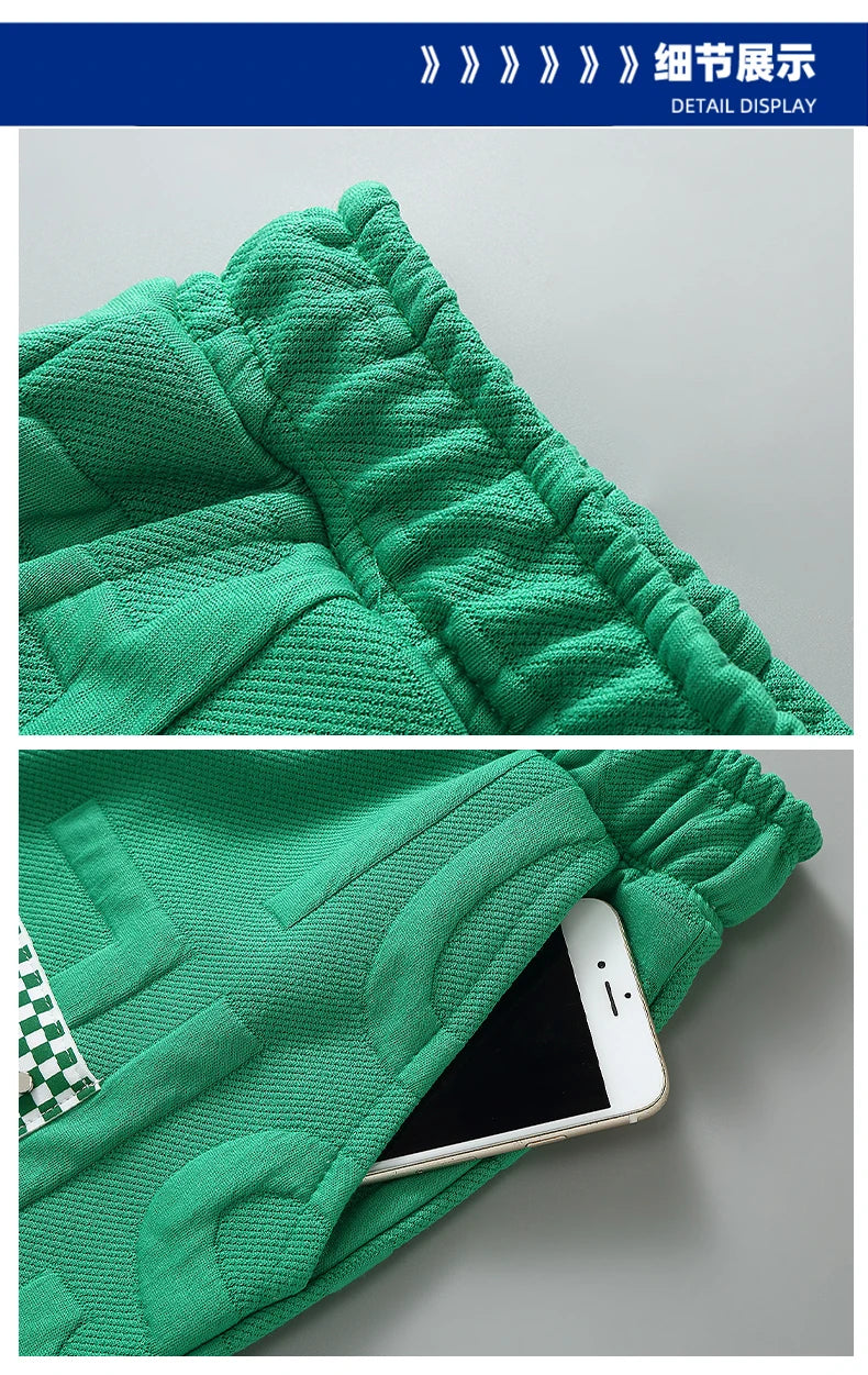 Neue Mode gestrickte Shorts Herren Bequemer elastischer Bund Kleidung Männliche atmungsaktive kurze Hosen Übergröße