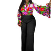 Wmstar Plus Size Two Piece Sets Wholesale Long Sleeve Print Top and Wide Leg Pants Matching Suit Fall Clothing Dropshopping