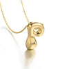 Greatera Gold Color Chunky Balloon Bubble Initial Letter Pendant Choker Necklaces for Women Custom Personalized Jewelry