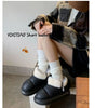 Bow Knot Short Ankle Snow Boots Women Winter Plush And Thick Insulation Waterproof PU Cotton Household Shoes Home Slipper Women