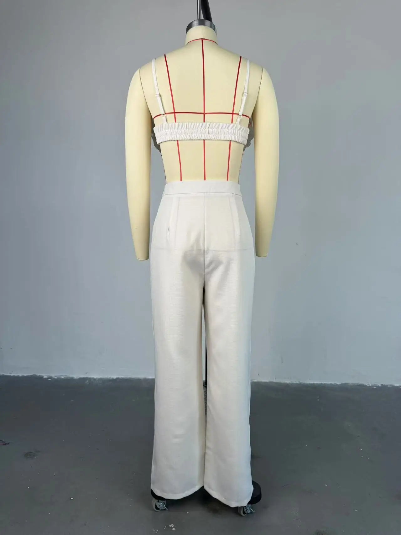 Pants Sets Women Sexy Camisole Top Straight Trousers 2 Piece Suit 3d Flower Backless Spaghetti Strap Tops Summer Outfits 2026