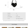 Vintage Y2K Kleine Kettennieten-Umhängetasche Herzförmige Geldbörse Handtasche Rotes PU-Leder Gothic Tote Bag Mode Frauen Umhängetasche