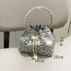Handhabung Strasssteine Abend-Clutch-Tasche Geldbörsen und Handtasche Luxus Designer Umhängetasche Glänzende Kristall-Clutch-Geldbörse Eimer-Tasche