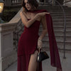 TARUXY Mode Trägerloses Kleid mit Band Frauen Elegantes Ärmelloses Mesh Strand Urlaub Langes Kleid Frühling 2025 Neues Damenkleid