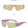 Neue Mode Bunte Sport-Sonnenbrillen Damen Cyberpunk Randlose Sonnenbrille Anti-UV Fahr-Sonnenbrille UV400 Oculos De Sol