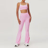 Yoga Set Women Sport Bra Gym Workout Legging High Waist Wide Flare Pant Fitness Sports Shorts Active Wear Suit