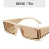 Retro Fashion Punk Square Sunglasses For Women Men Ins Popular Small Frame Silver Sun Glasses Trending Shades UV400 Ladies Eye