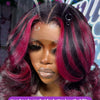 1b/99j Burgundy Highlight Body Wave 13x4 HD Lace Front Human Hair Wig Brazilian 30 32 Inch Colored 13x6 Lace Frontal Wigs 200%