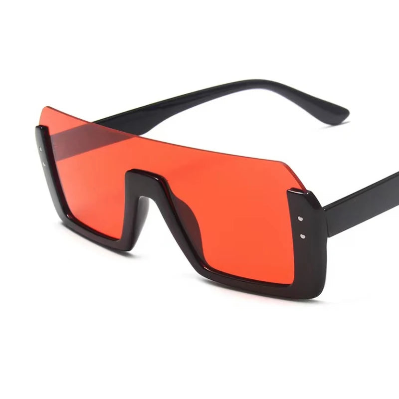 Neuartige Sonnenbrillen für Herren und Damen – modische, mehrfarbige große Rahmen, quadratisch, rundes Gesicht, Retro-Integrationsbrille