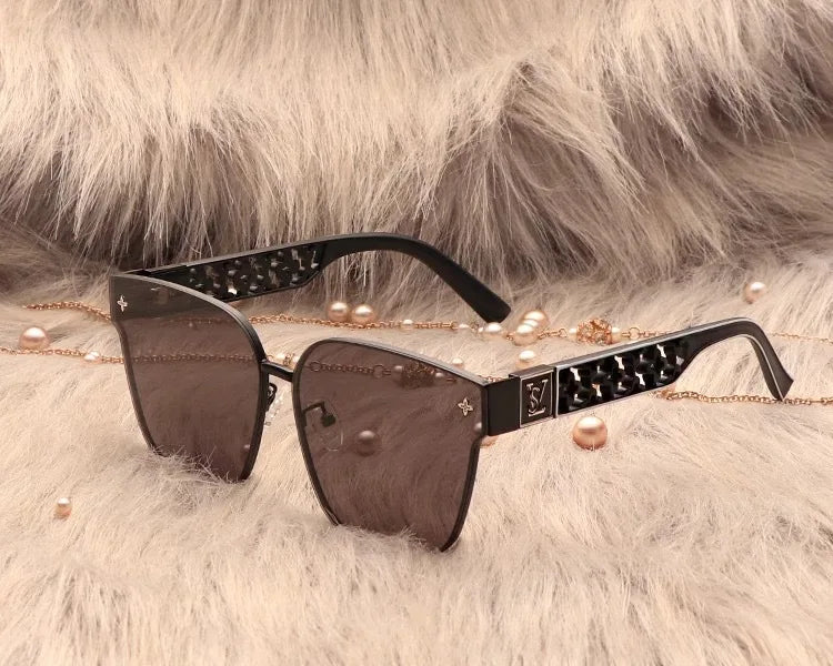 2024 neue Top-Luxus-Mode-Sonnenbrillen für Damen im trendigen Street Style, hochwertige Anti-Ultraviolett-Sonnenbrillen (DS-8829)