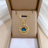 Stainless Steel Zircon Planet Star Pendant Necklace For Women Elegant Aesthetic Clavicle Chain Necklace Jewelry Party Gift