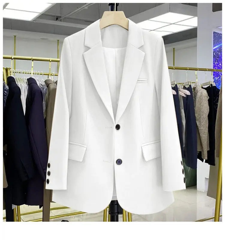 Candy Color Blazer Women Clothing Trends Long Sleeves Blazers Chic Office Ladies Jackets Luxury High-end Coat Vestido Outerwear