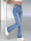 Neue Damen Hot Jeans Schlankheits-Hosen im europäischen und amerikanischen Stil Lässige vielseitige High Waist Washed Denim Hose für Damen