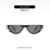 Trendy Diamond Cat Eye Sunglasses Women Luxury Brand Designer Crystal Sexy Cateye Metal Jewel Frame Rhinestone Eyewear Oculos