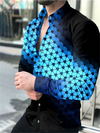 Fashionable Men's Shirt Lapel Suit Long Sleeve Festival Red Casual Outdoor Street Top Soft Comfortable Breathable 2023 New