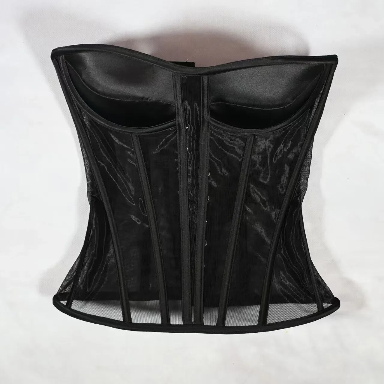 Steel Bone Transparent Bra Bustier Women's Waist Trainer Shapewear Girdles Corset Sexy Club Party Crop Top Lingerie Plus Size