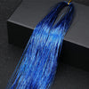 Shiny Sparkle Hair Tinsel 150PC/120cm Thin Colorful Rainbow Silk Hair Extensions Dazzles Women Hippie for Braiding Headdress