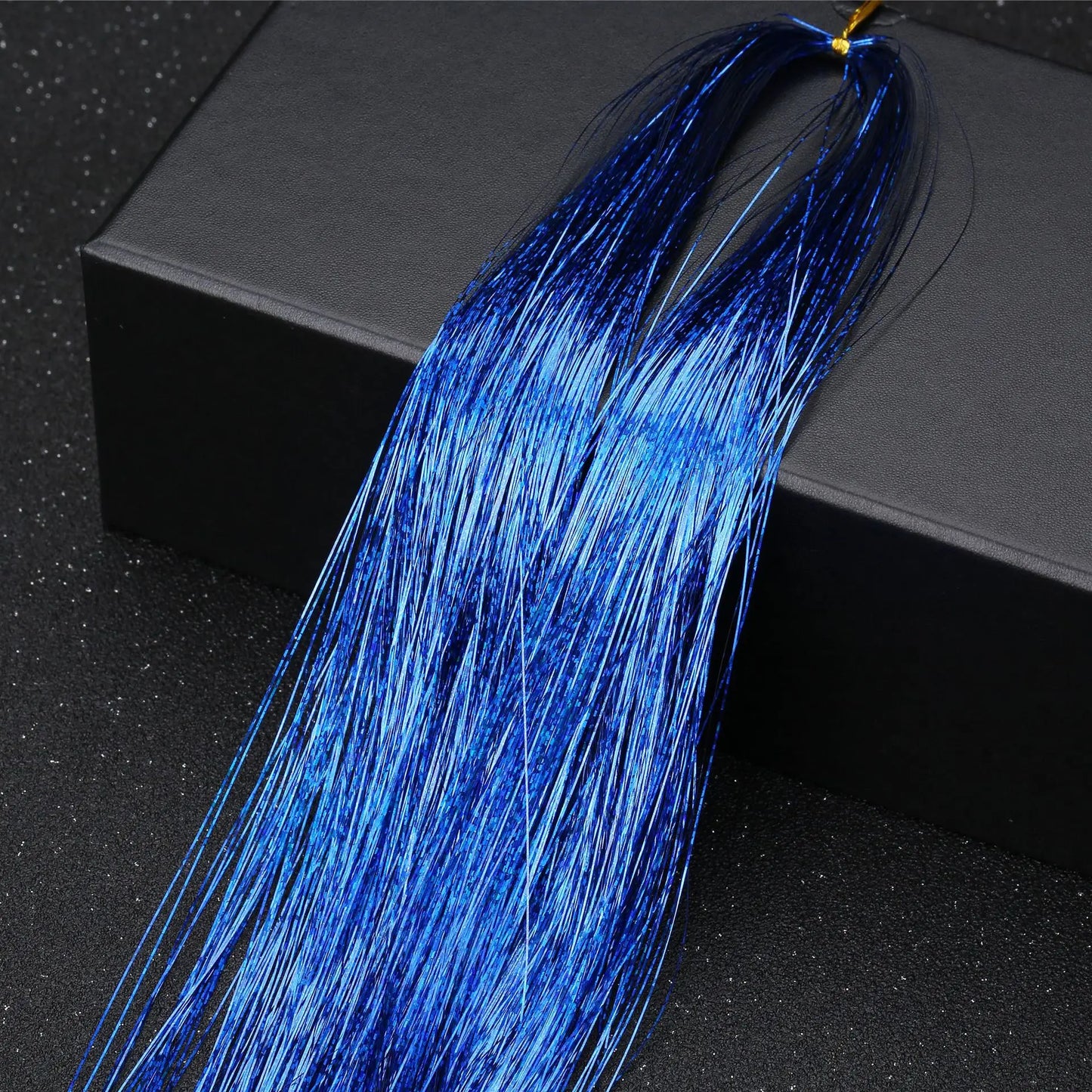 Shiny Sparkle Hair Tinsel 150PC/120cm Thin Colorful Rainbow Silk Hair Extensions Dazzles Women Hippie for Braiding Headdress