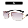 New Frameless Decorative Diamond Sunglasses Women's Design Brand Luxury Sun Glasses Outdoor Leisure Eyewear UV400 Gafas De Sol