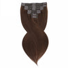 Seamless Clip ins Extensions Human Hair Straight Brazilian Remy Real Natural Hair 8Pcs 120G/Set Clip on Human Hair Extensions
