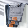 Sommer elastische Herrenjeans Mode Grau Bequeme Business Straight Stretch Baumwolle Casual Denim Hose Marke Männliche Dünne Hosen
