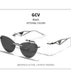 GCV Brand new Women 2 In 1 Polarized Sunglasses Anti blue light glasses butterfly frame multifunctional Medical applicability