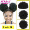 Synthetic Afro Puff Drawstring Ponytail Hair Bun 10 Inch Short Afro Kinkys Curly Afro Bun Extension Hairpieces Large Size