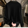 Fashion Hip Hop Halbhoher Kragen Sweatshirts Luxus-Druck Mode Vielseitiger Pullover Hoodie Soziale Nachtclub Herrenbekleidung