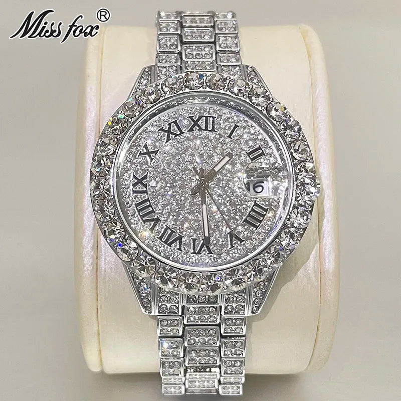 MISSFOX Pink Damen Armbanduhren Luxus Klein Zifferblatt Elegant Quarz Uhr Für Damen Icy Look Party Schmuck Mini Babe So Süß Armbanduhr