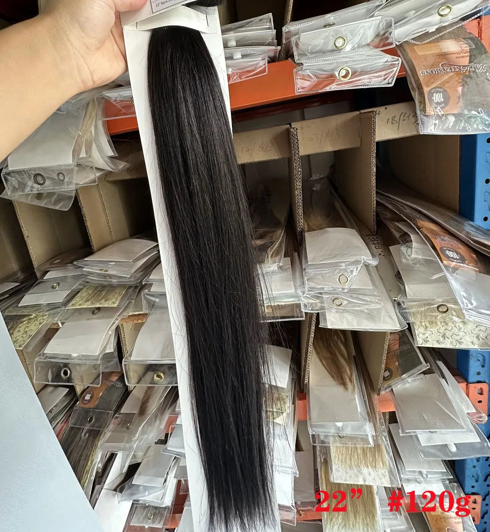 ZZHAIR 100% Brazilian Human Remy Hair Extensions 16"-26" 1Pcs Set 100g-200g One Piece 5 Clips In Natural Straight
