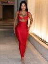 Weird Puss Sexy Party Dress Women Ring Clasp Chic Hollow Backless Sleeveless Low-Neck Birthday Banquet Rave Bodycon Vestidos
