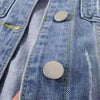 2024 New Women Spring Autumn Denim Jacket Tops Pink Color Solid Short Multicolor Feminino Three Quarter Sleeve Jean Jacket