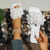 Fashion New Women'S Sandals Square Toe Flat Shoes Summer Simple Flip Flops Women'S Home Slippers Women'S Beach Shoes Casual Shoe