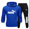 New autumn and winter men's pullover hoodie + pants 2-piece fashionable and trendy fitness jogging casual sportswear set