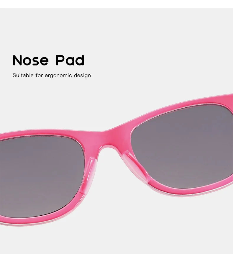 2024 Neue trendige coole bunte glänzende quadratische Sonnenbrille für Kinder Mädchen Trendige modische süße Sonnenbrille Kinderbrille