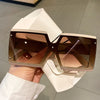 KAMMPT Quadratische Oversize-Sonnenbrille Unisex Trendige Verlaufs-Goggle Luxusmarken-Design Sonnenbrille