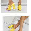 Aneikeh Sexy Gestrickte Wolle Chunky Plateau Sandalen High Heels Damen Peep Toe High Heel Sommer Nude Party Kleid Pantoletten Sandalen Schuhe