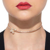 Ins Fashion Rhinestone Butterfly Collar Necklace Wedding for Women Simple Open Collar Choker Necklace Crystal Jewelry Gifts