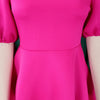 Elegant Party Dress for Woman 2024 Modern O Neck Short Sleeve High Waisted A Line Mid Calf Luxury Birthday Dinner Vestidos Mujer