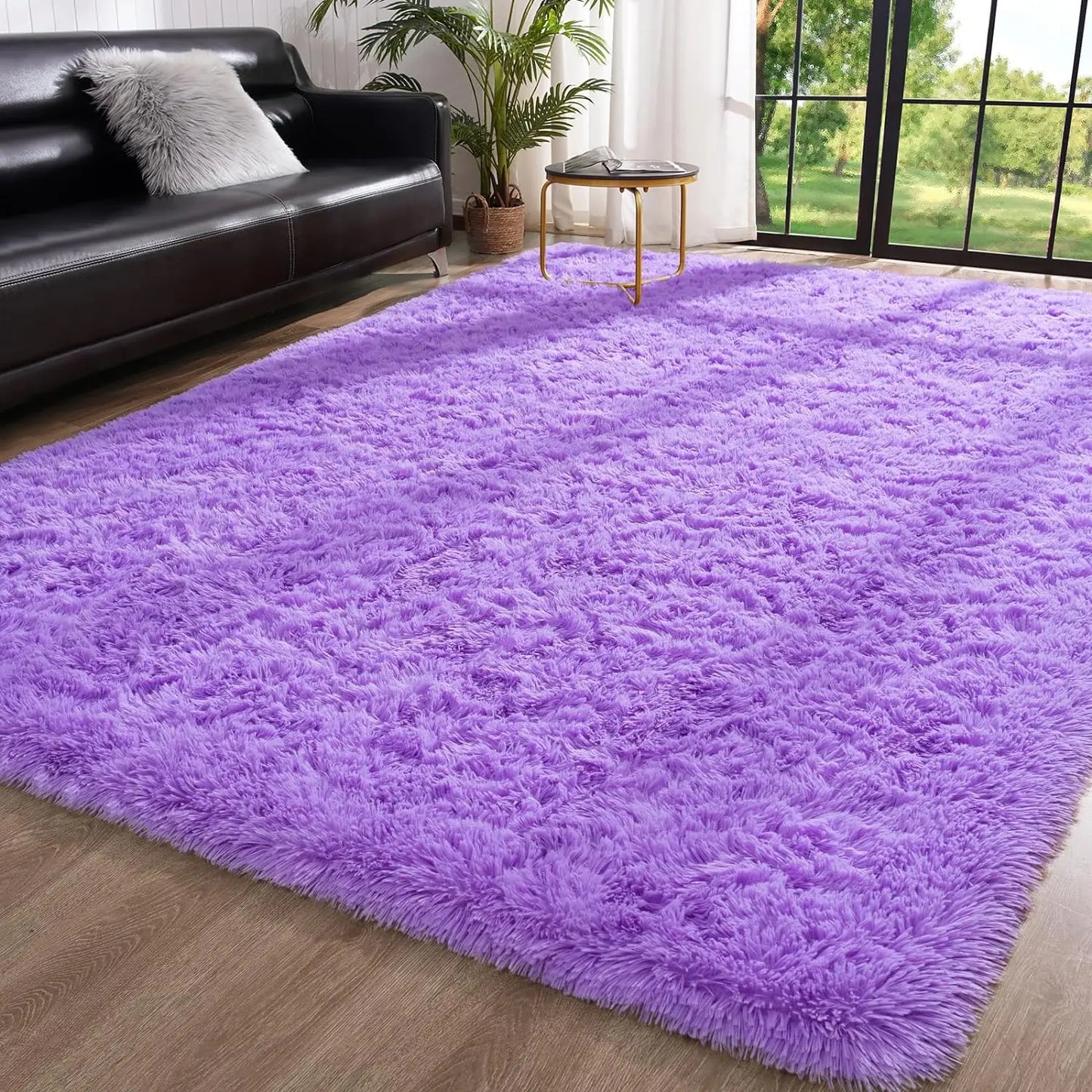 Flauschiger Teppich für das Schlafzimmer, zottelige, flauschige Teppiche für das Schlafzimmer, dicke schwarze Teppiche für das Wohnzimmer, Teppiche für Mädchen und Jungen