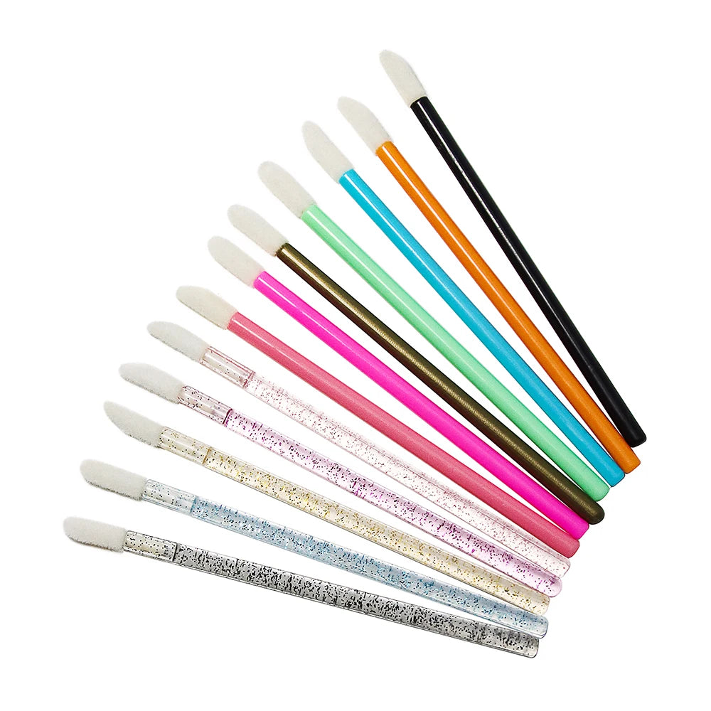 HIJOYSEEN 100 Pcs Makeup Brushes For Lip Eyebows Eyelash Shining Mascara Wands Applicators False Lashes Beauty Tools