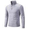 New Men's Sweater Half Zipper Pullovers Winter Warm Stand Collar Turtleneck Cotton Knitted Sweater Men Solid Color Sweatwear