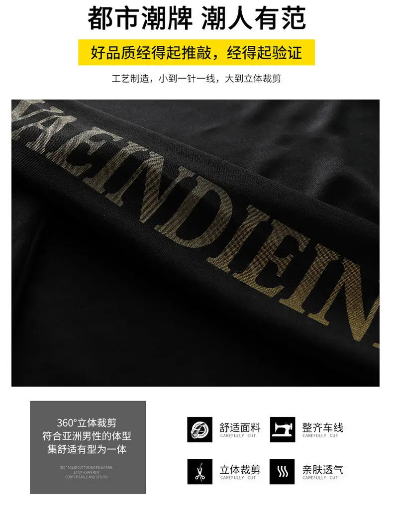Fashion Hip Hop Halbhoher Kragen Sweatshirts Luxus-Druck Mode Vielseitiger Pullover Hoodie Soziale Nachtclub Herrenbekleidung