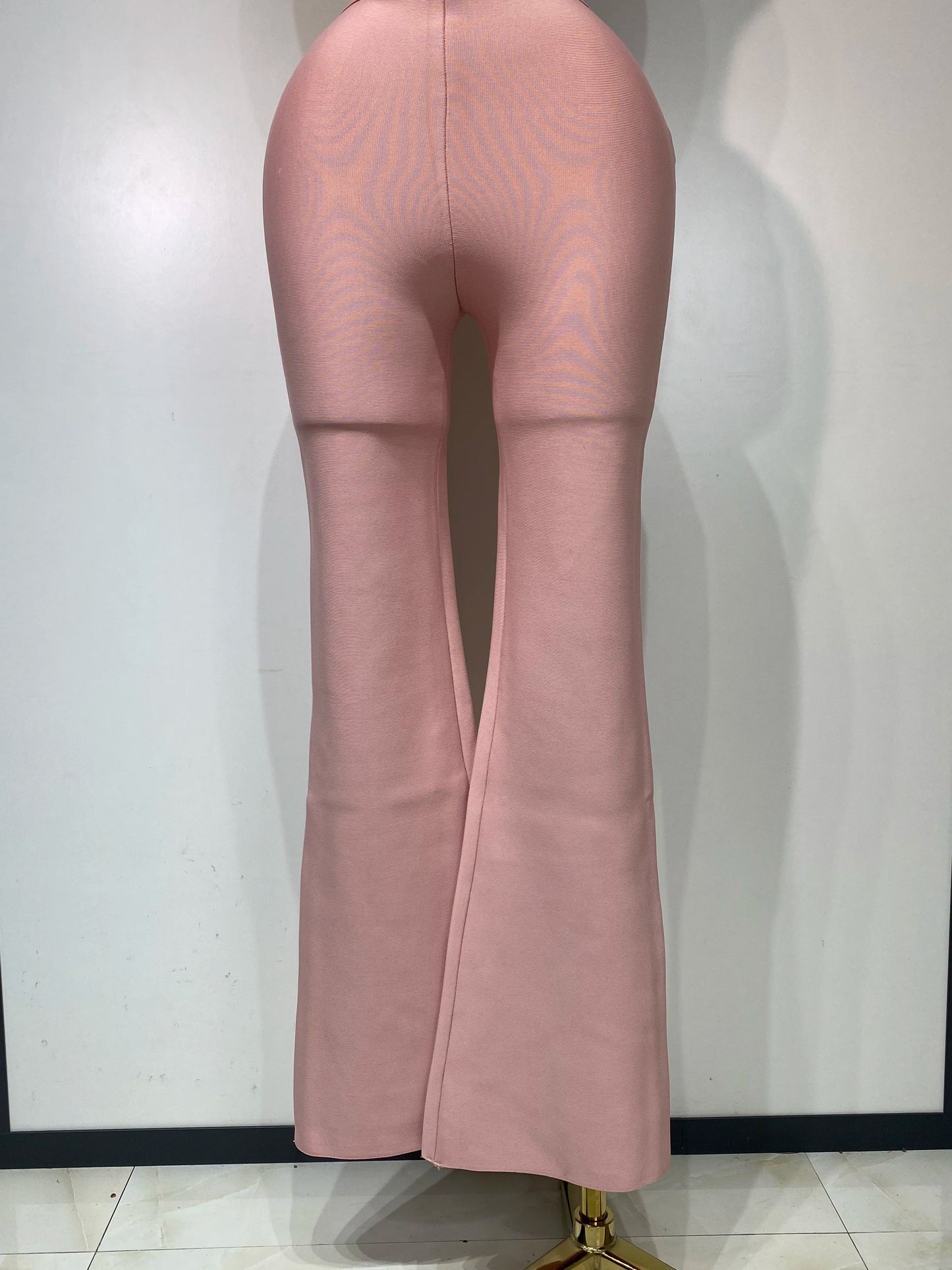 Damen Sexy Bandage Crop Top Hosen-Set Abendparty Club Luxus Geburtstag High Street Mode Elegant Luxus Geburtstags-Outfit