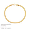 eManco Stainless Steel Adjustable Classic Snake Chain Bracelet Women's Gold Plated Jewelry Wholesale