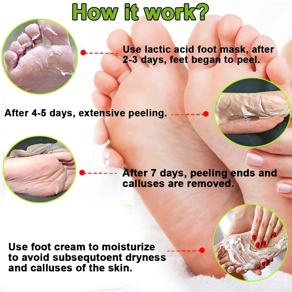 Foot Peeling Mask Peeling Foot Mask Repairs Heels & Removes Dry Dead Skin Feet Exfoliating Foot Peel Mask for Dry Cracked Feet